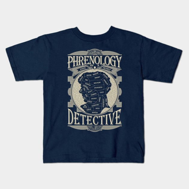 Phrenology of a detective - Sherlock Kids T-Shirt by LanfaTees